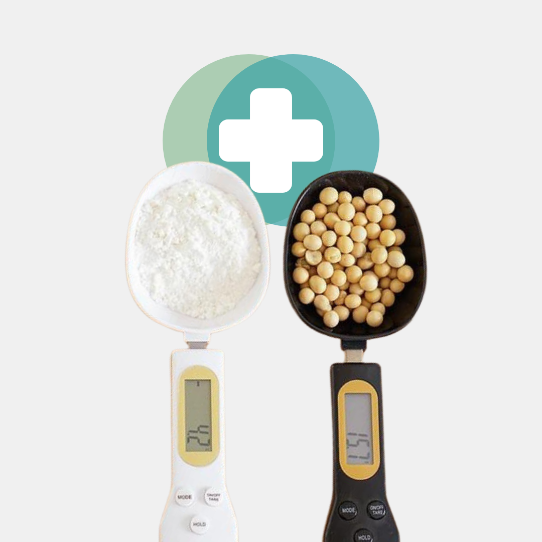 High-precision Digital Scale Measuring Spoon in white, featuring an LCD display for accurate measurement of food ingredients, ideal for both cooking and baking in a modern kitchen