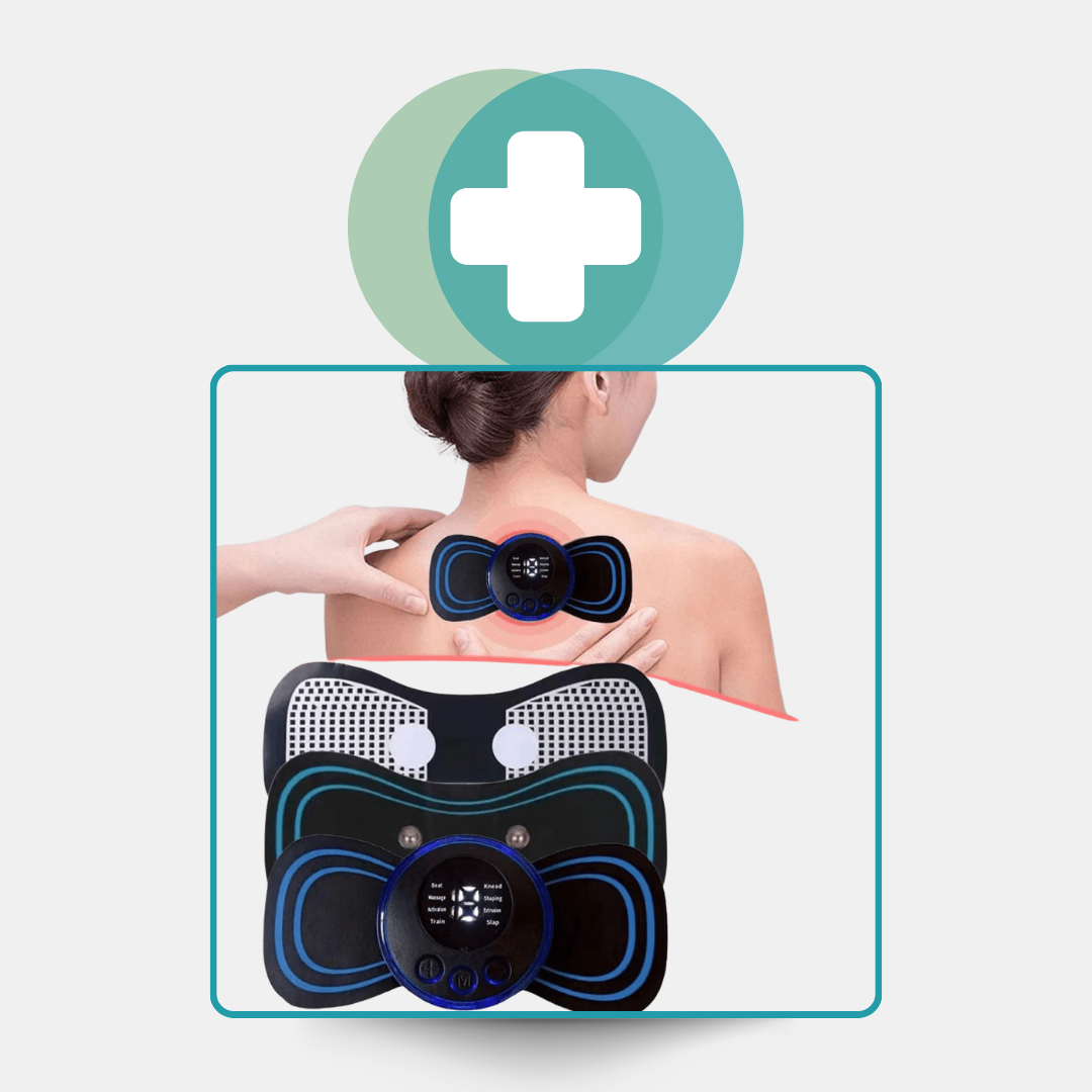 Compact and versatile EMS Body Massager, suitable for neck, back, and leg pain relief. Features include adjustable intensity, portable design, and easy-to-use interface, ideal for muscle relaxation and targeted pain therapy
