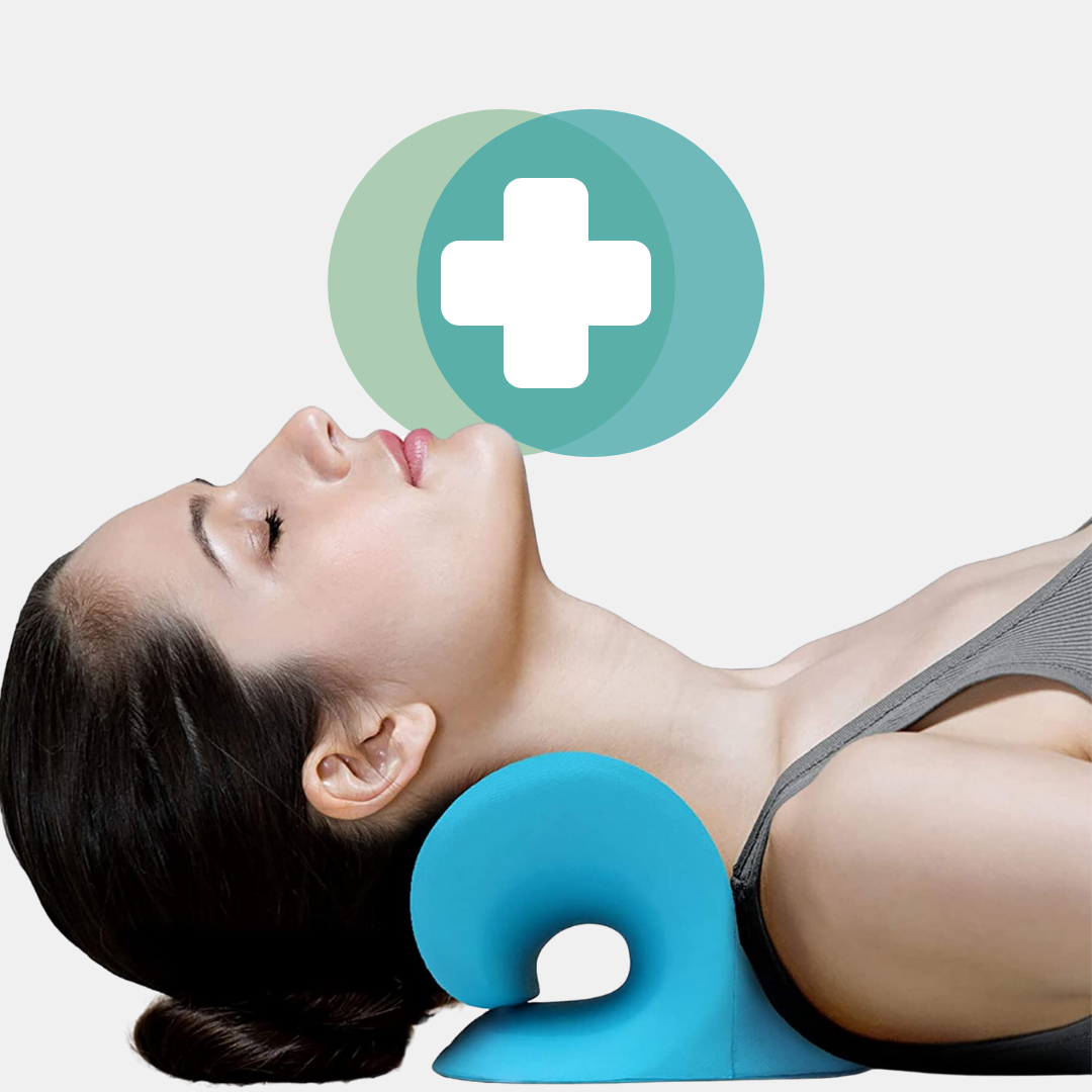 NeckEase Pillow for cervical spine and shoulder relaxation, featuring ergonomic design for neck support, made with soft, comforting material for pain relief and improved posture